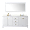 Custom image for White with Brushed Gold Trim / Giotto Quartz / 70