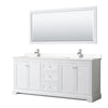 Custom image for White with Polished Chrome Trim / Carrara Cultured Marble / 70