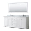 Custom image for White with Polished Chrome Trim / White Carrara Marble / 70