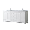 Custom image for White with Polished Chrome Trim / White Carrara Marble / No Mirror