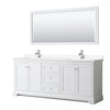 Custom image for White with Polished Chrome Trim / White Cultured Marble / 70