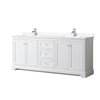 Custom image for White with Polished Chrome Trim / White Cultured Marble / No Mirror