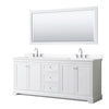 Custom image for White with Polished Chrome Trim / White Cultured Marble / 70