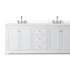 Custom image for White with Polished Chrome Trim / White Quartz / No Mirror