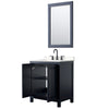 Custom image for Dark Blue with Matte Black Trim / Carrara Cultured Marble / 24