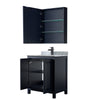 Custom image for Dark Blue with Matte Black Trim / White Carrara Marble / Medicine Cabinet