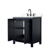 Custom image for Dark Blue with Matte Black Trim / White Cultured Marble / No Mirror