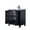 Custom image for Dark Blue with Matte Black Trim / White Quartz / No Mirror