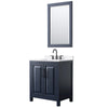 Custom image for Dark Blue with Matte Black Trim / White Quartz / 24