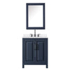 Custom image for Dark Blue with Matte Black Trim / White Quartz / Medicine Cabinet