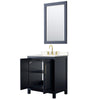 Custom image for Dark Blue with Brushed Gold Trim / Carrara Cultured Marble / 24