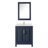 Custom image for Dark Blue with Brushed Gold Trim / Giotto Quartz / Medicine Cabinet