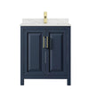 Custom image for Dark Blue with Brushed Gold Trim / Giotto Quartz / No Mirror