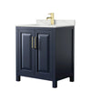 Custom image for Dark Blue with Brushed Gold Trim / Giotto Quartz / No Mirror