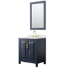 Custom image for Dark Blue with Brushed Gold Trim / Giotto Quartz / 24