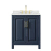 Custom image for Dark Blue with Brushed Gold Trim / Giotto Quartz / No Mirror