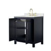 Custom image for Dark Blue with Brushed Gold Trim / Giotto Quartz / No Mirror