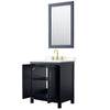 Custom image for Dark Blue with Brushed Gold Trim / White Cultured Marble / 24