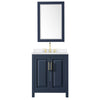 Custom image for Dark Blue with Brushed Gold Trim / White Quartz / 24