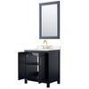 Custom image for Dark Blue with Brushed Gold Trim / White Quartz / 24