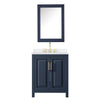 Custom image for Dark Blue with Brushed Gold Trim / White Quartz / Medicine Cabinet