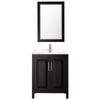 Custom image for Dark Espresso with Polished Chrome Trim / Carrara Cultured Marble / 24