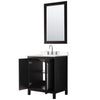Custom image for Dark Espresso with Polished Chrome Trim / Carrara Cultured Marble / 24