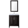 Custom image for Dark Espresso with Polished Chrome Trim / White Carrara Marble / 24