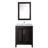 Custom image for Dark Espresso with Polished Chrome Trim / White Carrara Marble / Medicine Cabinet