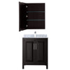 Custom image for Dark Espresso with Polished Chrome Trim / White Carrara Marble / Medicine Cabinet