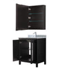 Custom image for Dark Espresso with Polished Chrome Trim / White Carrara Marble / Medicine Cabinet