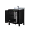 Custom image for Dark Espresso with Polished Chrome Trim / White Carrara Marble / No Mirror