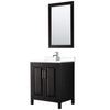 Custom image for Dark Espresso with Polished Chrome Trim / White Cultured Marble / 24