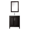 Custom image for Dark Espresso with Polished Chrome Trim / White Cultured Marble / Medicine Cabinet