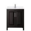 Custom image for Dark Espresso with Polished Chrome Trim / White Quartz / No Mirror