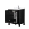 Custom image for Dark Espresso with Polished Chrome Trim / White Quartz / No Mirror