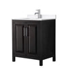 Custom image for Dark Espresso with Polished Chrome Trim / White Quartz / No Mirror