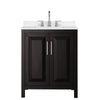 Custom image for Dark Espresso with Polished Chrome Trim / White Quartz / No Mirror