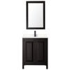 Custom image for Dark Espresso with Matte Black Trim / Carrara Cultured Marble / 24