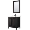 Custom image for Dark Espresso with Matte Black Trim / Carrara Cultured Marble / 24