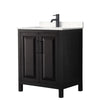 Custom image for Dark Espresso with Matte Black Trim / Carrara Cultured Marble / No Mirror