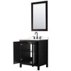 Custom image for Dark Espresso with Matte Black Trim / Carrara Cultured Marble / 24