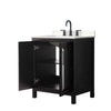 Custom image for Dark Espresso with Matte Black Trim / Carrara Cultured Marble / No Mirror