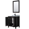Custom image for Dark Espresso with Matte Black Trim / White Carrara Marble / 24
