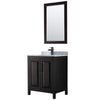 Custom image for Dark Espresso with Matte Black Trim / White Carrara Marble / 24