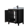 Custom image for Dark Espresso with Matte Black Trim / White Carrara Marble / No Mirror