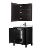 Custom image for Dark Espresso with Matte Black Trim / Giotto Quartz / Medicine Cabinet