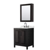 Custom image for Dark Espresso with Matte Black Trim / Giotto Quartz / Medicine Cabinet