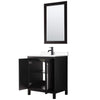 Custom image for Dark Espresso with Matte Black Trim / White Cultured Marble / 24