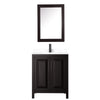 Custom image for Dark Espresso with Matte Black Trim / White Cultured Marble / Medicine Cabinet